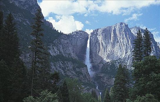 瀑布,优胜美地国家公园,加利福尼亚,美国,北美,世界遗产