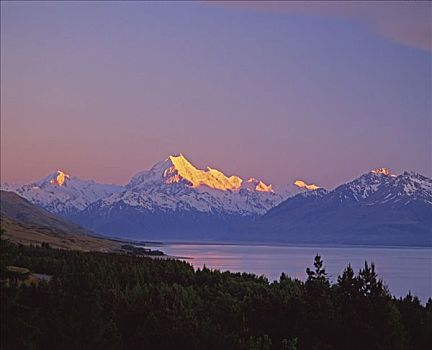 库克山,奥拉基,普卡基湖,国家,坎特伯雷,南岛,新西兰