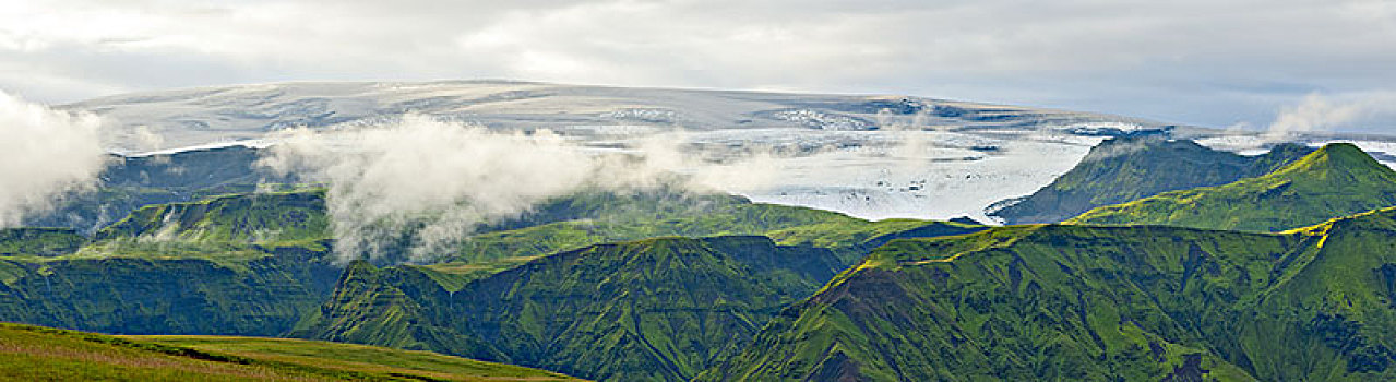 风景,冰河,南方,区域,冰岛,欧洲