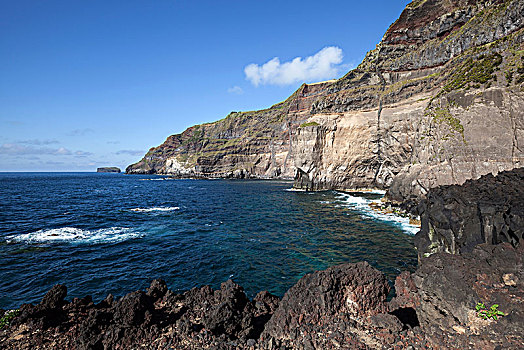 陡峭,海岸,靠近,岛屿,亚速尔群岛,葡萄牙,欧洲