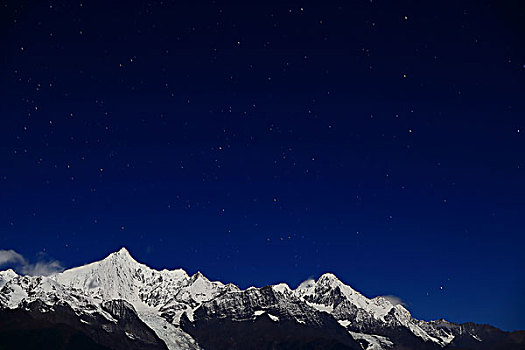 星夜中的梅里雪山