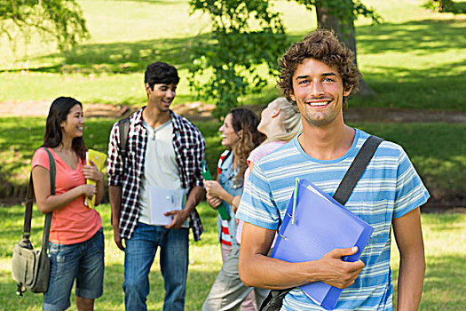 男孩,大学,朋友,背景,校园