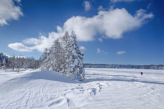 和龙老里克湖冬季,林海雪原