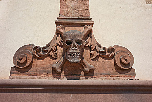 头骨,装饰,莱茵兰普法尔茨州,德国