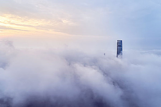 上海陆家嘴大雾