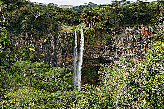 夏马尔,瀑布,毛里求斯,印度洋岛屿