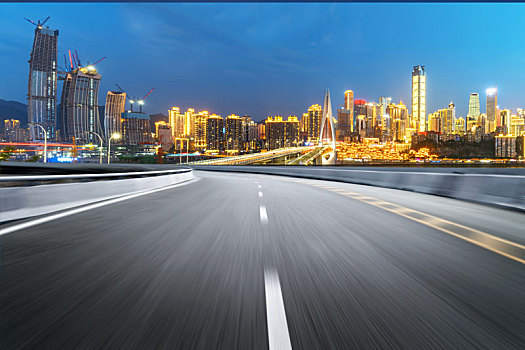 汽车广告背景,高速公路,重庆城市夜景