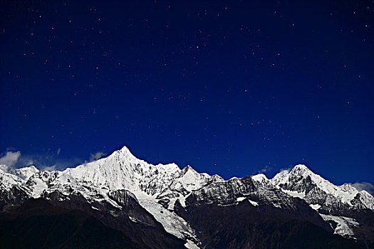 星夜中的梅里雪山