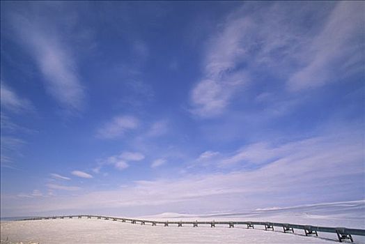 阿拉斯加,油,管道,瓦尔德斯半岛,蛇,雪,苔原,北方,斜坡