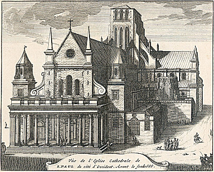 老,圣保罗大教堂,伦敦,17世纪,艺术家,未知