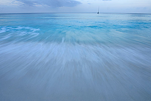 海浪,动感,拉迪格岛,塞舌尔