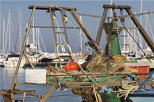 渔船,港口,渔网