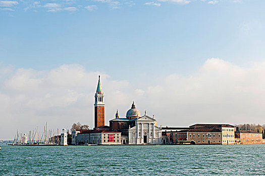 教会,马焦雷湖,饿,教堂,钟楼,威尼斯,威尼托,意大利,南欧