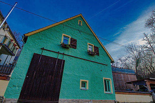 德国巴伐利亚小镇木结构建筑群中世纪文化遗产