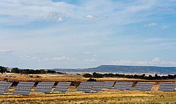太阳能电池板,靠近,西班牙
