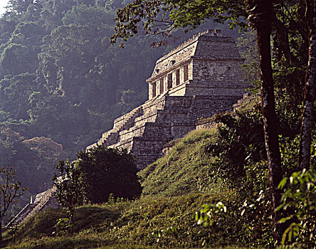 墨西哥,帕伦克,碑铭神庙