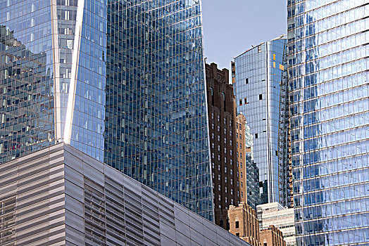 一个,世贸中心,摩天大楼,金融区,曼哈顿,纽约,美国