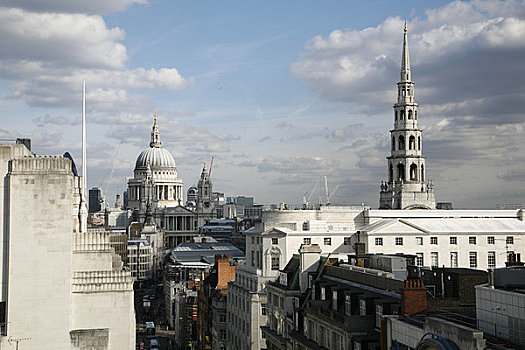 建筑,城市,教堂,圣保罗大教堂,山,伦敦,英格兰