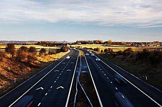 汽車,高速公路,東北方,英格蘭,英國