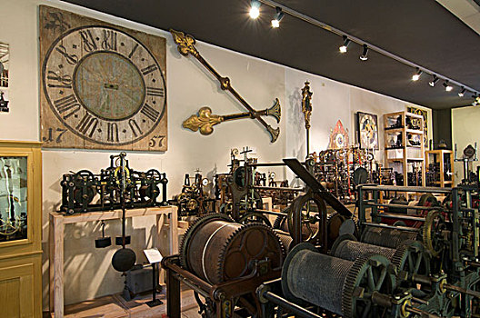 钟表,博物馆,德国米德海姆,斯瓦比亚,巴伐利亚,德国,欧洲