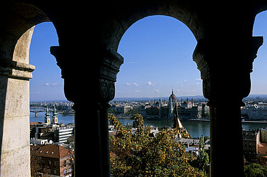 匈牙利,布达佩斯,城堡区,国会大厦,多瑙河