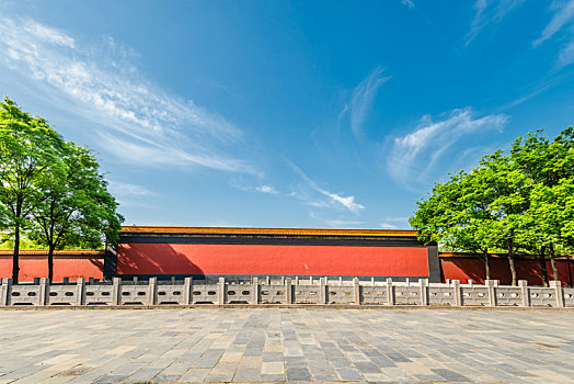 中国江苏南京朝天宫的万仞宫墙