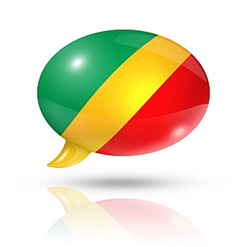 刚果,旗帜,对话气泡框