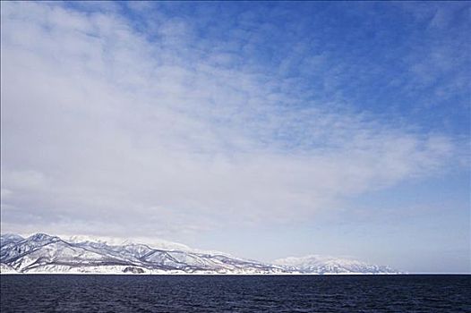 知床半岛,根室海峡,北海道,日本