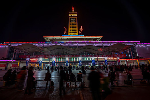 长沙火车站夜景