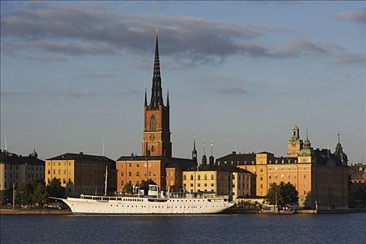 锚定,游艇,斯德哥尔摩,瑞典