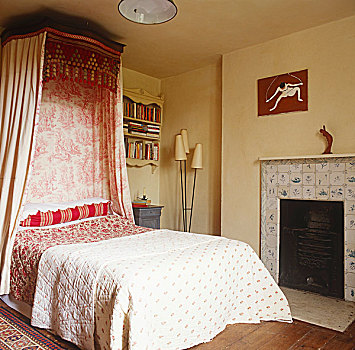 两个,对比,世纪,结合,卧室,床,20世纪50年代