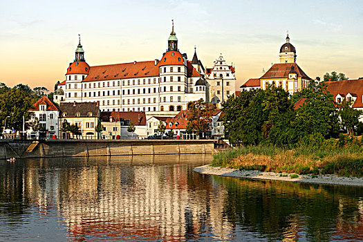 城堡,多瑙河,上巴伐利亚,巴伐利亚,德国,欧洲