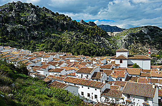 白色,乡村,格拉萨莱玛,自然公园,卡迪兹,安达卢西亚,西班牙,欧洲
