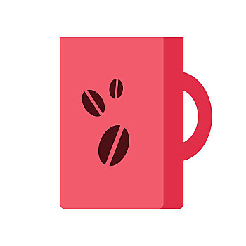 红色,咖啡杯,隔绝,热,饮料,白色背景,咖啡,象征,活力,茶,可可,浓咖啡,大杯,把手,办公室工作,爽神饮料,矢量