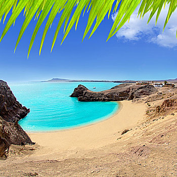 兰索罗特岛,青绿色,海滩