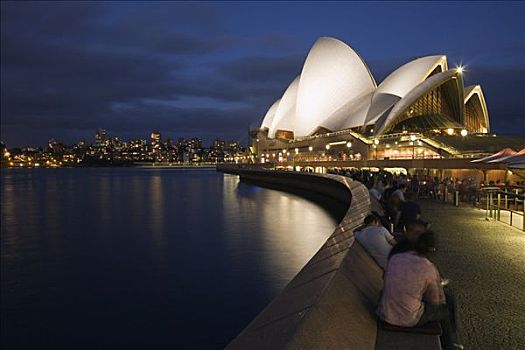 澳大利亚,新南威尔士,悉尼,人群,享受,喝,歌剧院,酒吧,脚,地标