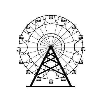 摩天轮图片简笔画简单图片