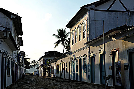 街道,老,城镇,巴拉提,帕拉蒂,格斯塔佛得角,巴西,南美