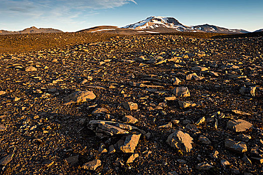 岩石,风景,东方,高地,山,背影,冰岛,欧洲