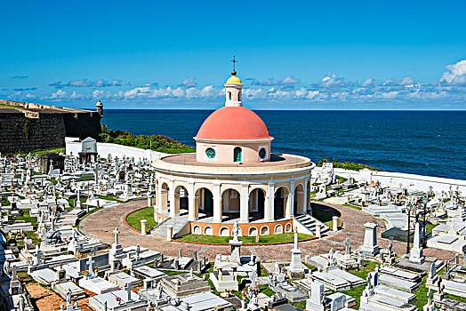 墓地,世界遗产,景象,城堡,圣费利佩,圣胡安,波多黎各,加勒比