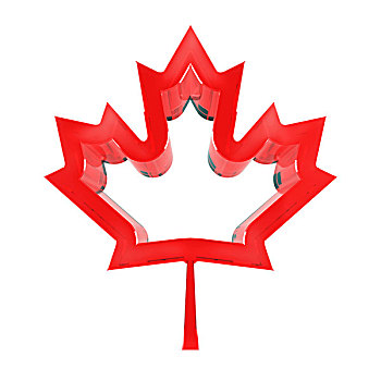 红枫,叶子,象征,加拿大,插画