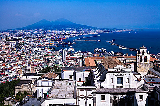 俯拍,城市,那不勒斯,那不勒斯省,坎帕尼亚区,意大利