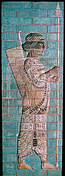 波斯人,砖,弓箭手,公元前6世纪,艺术家,未知