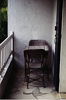 椅子,露台,雷岛,法国