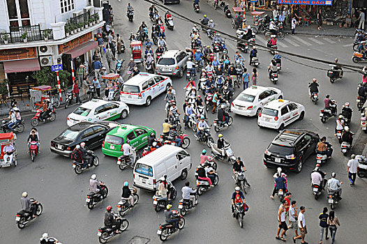 道路交通,河内,越南,东南亚
