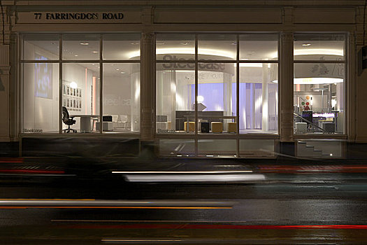 展示室,伦敦,2007年,外景,夜晚