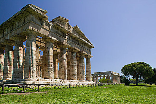 欧洲,意大利,坎帕尼亚区,帕埃斯图姆,场所,公元前5世纪,多利安式,庙宇