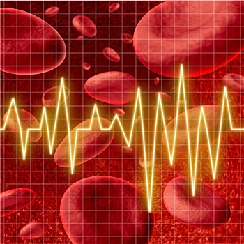 血细胞,心电图,心脏监护器,象征