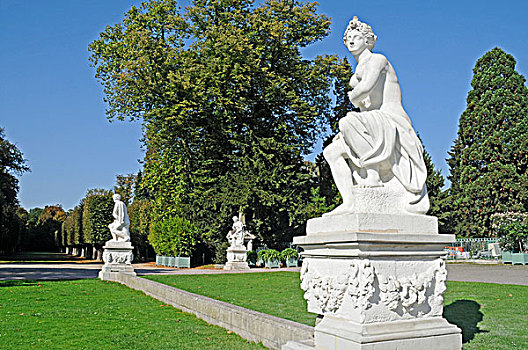 公园,雕塑,城堡,杜塞尔多夫,莱茵兰,北莱茵威斯特伐利亚,德国,欧洲