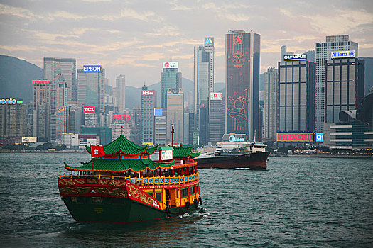 香港回归十周年图片展览－香港维多利亚港湾景色